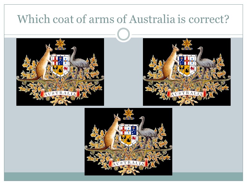 Which coat of arms of Australia is correct?